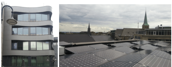 Figure 6. The Energie-Plus-Haus retrofitted building in Bottrop produces more energy than it uses - through photovoltaics_ geothermal and a horizontal wind turbine - and provides a free electric-bike charger with its surplus energy.