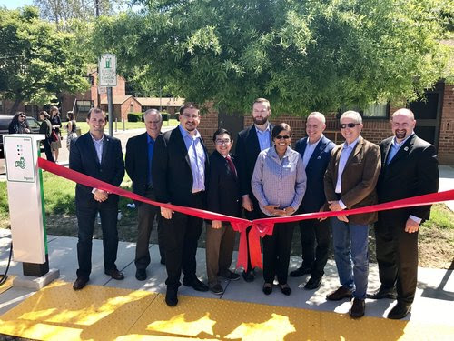 Local Officials gather at the launch of Our Community Carshare Sacramento