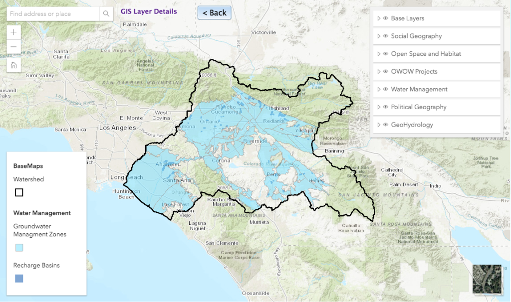 santa ana watershed region